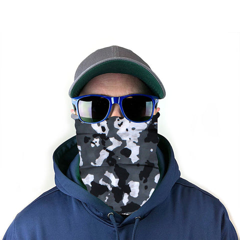 Image of Black & White Camo 10-in-1 Neck Gaiter